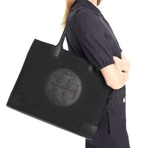 Tory Burch Black Ella Tote Bag